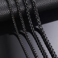 New Men's Stainless Steel Keel Necklace Black Chain Colorless Jewelry Necklace