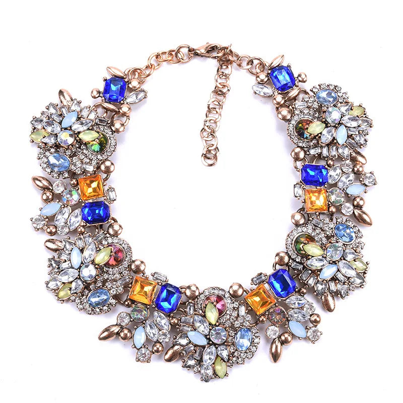 QLJN0231 Hot Selling Women Fashion Chunky Necklaces Exaggerated Statement Necklaces