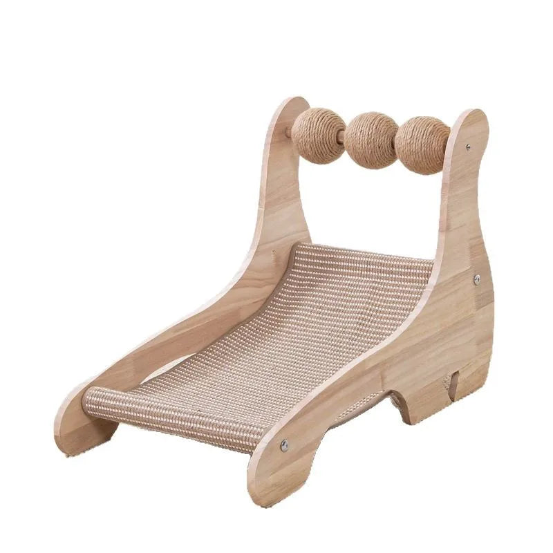 Oversized Wood Cat Scratching Board Wear-Resistant Cat Climbing Rack Sisal Recliner Scrap-Resistant Pet Supplies Carton