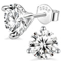 Source Manufacturer 3 Claw Moissanite Flower Earrings Mini Simple Moissanite Fine Jewelry Earrings