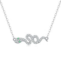 Fashion 925 Sterling Silver Delicate Snake Necklace for Women Viper Clavicle Link Chain TrenFine Jewelry Statement Choker BSN253