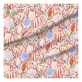 Vintage Pink Pastel Seashells Nautical Printed 100% Rayon Fabric Summer Beach Sea Theme Woven for Girls' Garments for Lining
