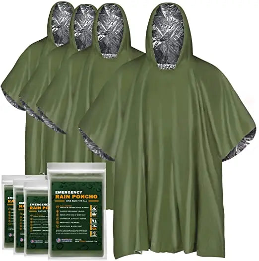 Wholesale Survival Poncho Disposable Raincoat Waterproof for Men Women Adult Hiking Fishing Festivals