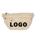 Custom logo Student Large Capacity Shoulder Bag Washed Canvas Bag Sports Waist Pack Casual Chest Bag