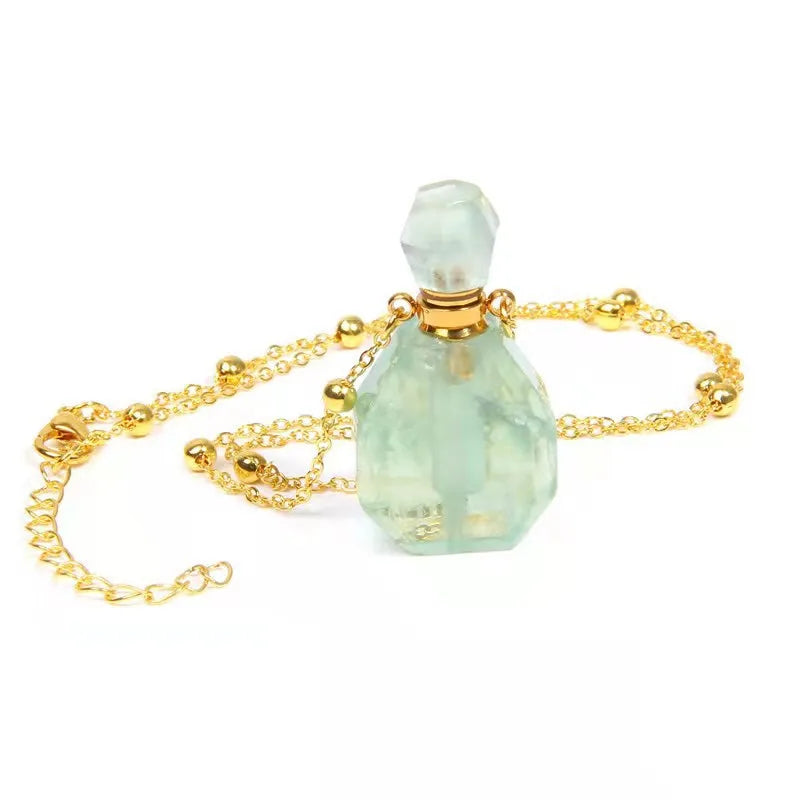 Stainless Steel Charm Spacer Beads Position Jewelry Making Charm Findings for Essential Oil Spray Bottle Crystal Quartz Necklace