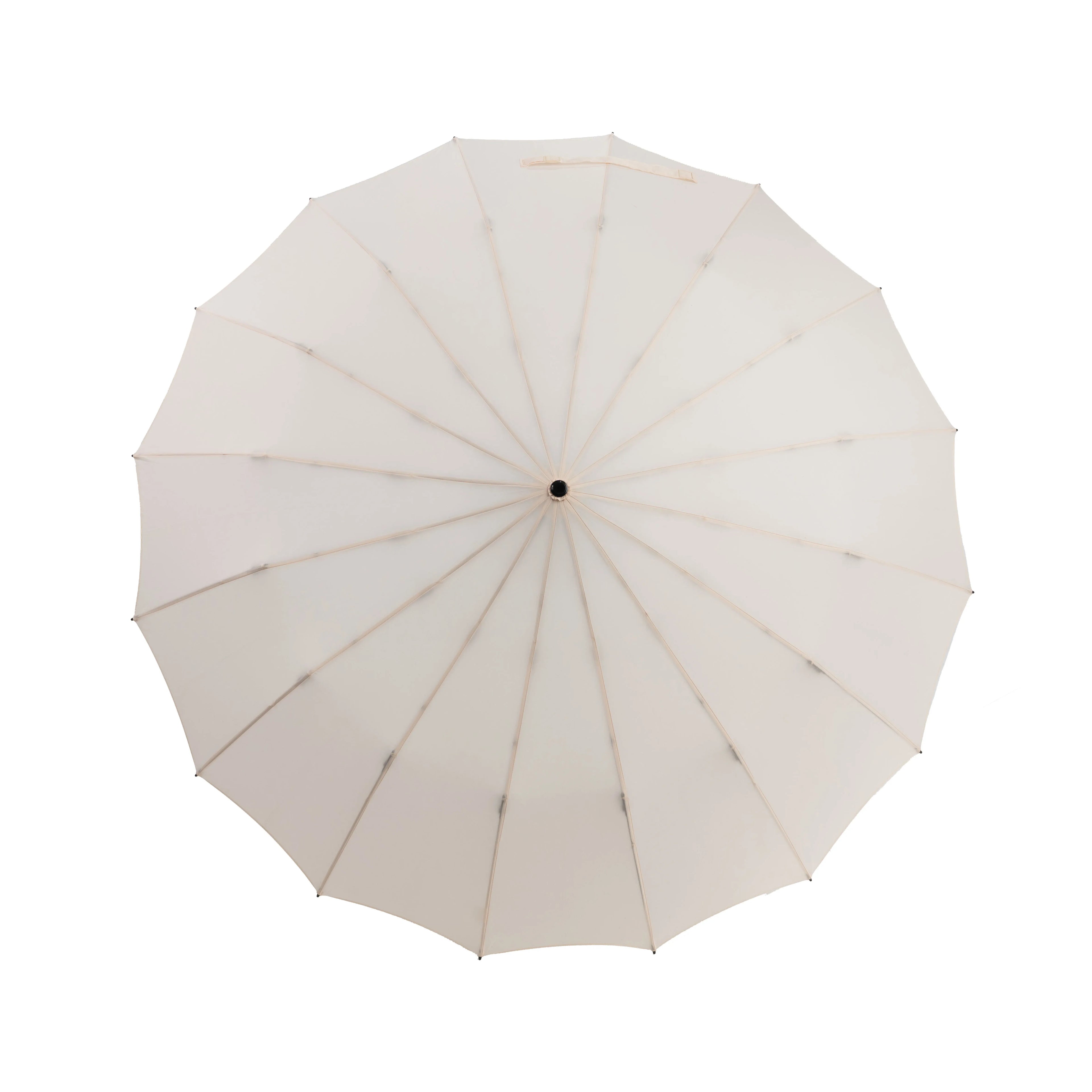 Lady High-grade Gift Umbrella Waterproof Manual Open Strong Windproof 16 Ribs Three Foldable Umbrella