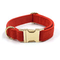 Luxury Elegant Velvet Dog Collar and Leash Set with Corduroy Fleece Adjustable Metal Buckle Durable for Dog Walking