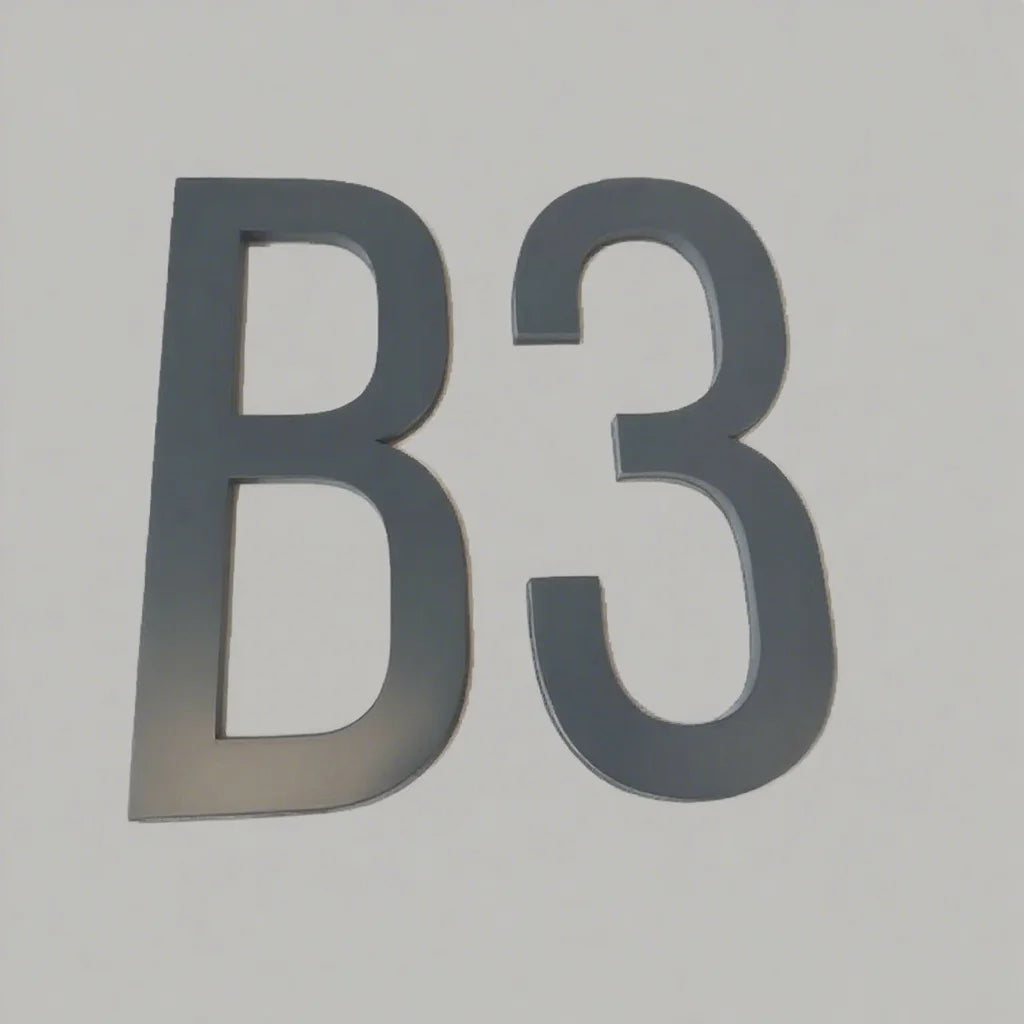 Cosun Modern Design Solid Metal Letter Steel Brushed Laser Cut for Door Plates for Apartment Mailbox & House Number