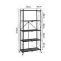 Modern Multifunctional Foldable Movable Kitchen Storage Holders Microwave Oven Storage Stank Rack Shelf