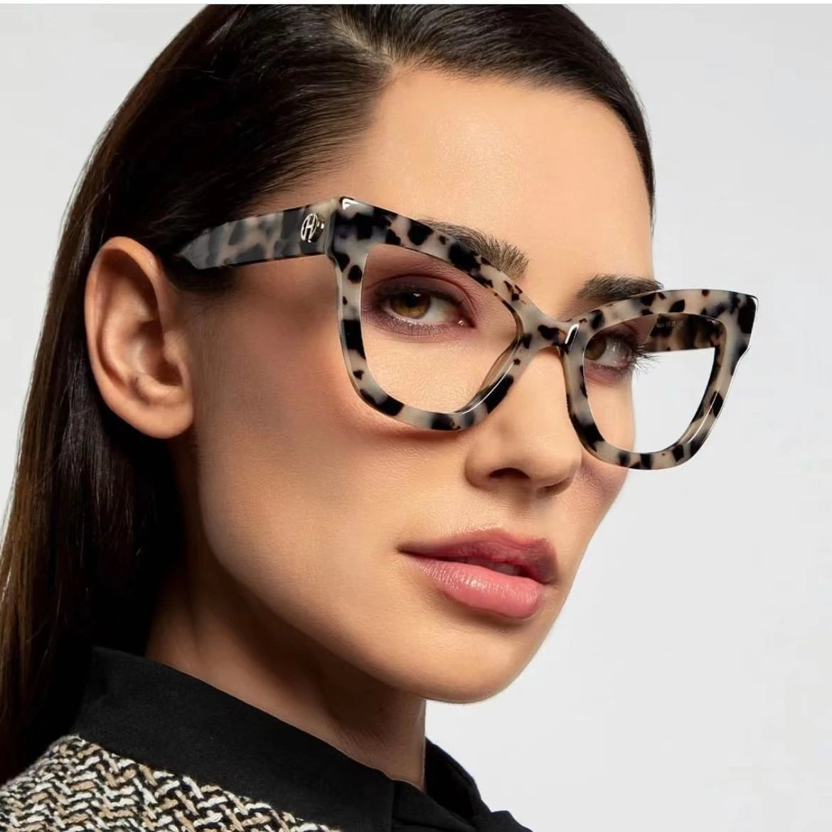 3129 2022 New Arrival Fashion TR90 Computer Glasses Frame Cat Eye Shape Blue Light Blocking Optical Eyeglasses Frames for Women