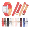 Hot Sale Quick Release Genuine Leather Watch Bands Spun Silk Grain Cow Leather Watch Straps for Women 10 12 14 16 18 20mm