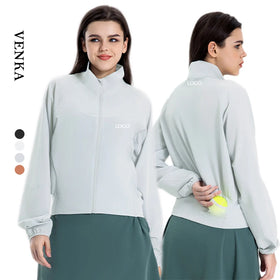 Women's Full Zip Slim Athletic Sportswear Long Sleeve Gym Clothing for Fitness Yoga Running Sun Protection Breathable Plus Size