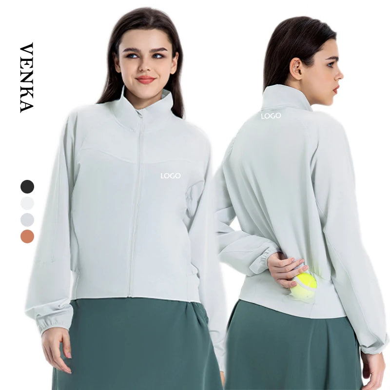 Women's Full Zip Slim Athletic Sportswear Long Sleeve Gym Clothing for Fitness Yoga Running Sun Protection Breathable Plus Size