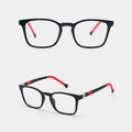 Factory Wholesale Kids Rectangle Glasses TR90 Optical Frames 180 Degree Durable Acrylic Lenses Diamond Rubber Temples No MOQ