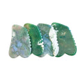 Factory Price Hand Carved Jagged square Shape Moss Agate Gem Guasha Stone for Body