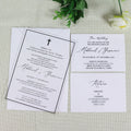 Christian Black and White Wedding clear Acrylic Wedding Card with Pre Wedding Card and RSVP Card for Christening