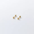 Minimalist Four Bead Ear Studs for Women Custom Gold Plated 925 Sterling Silver Cartilage Piercing Jewelry for Fashion Gifts