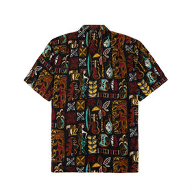 Custom Open Collar Hawaiian Shirt Short Sleeve Full Printing 100% Cotton