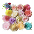 SPR  10cm Dia Artificial Rose Flower Heads Real Touch Silk Fabric Rose Flowers Wedding for Decoration
