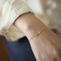 14K Gold Plated Custom Design Sterling Silver Jewelry Dainty Design Flower Bracelet