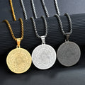 Gold Stainless Steel Round Rune Star Necklace Lucky Solomon Talisman Hexagram Pendant Necklace for Amulet Magic Jewelry