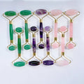 Huiying Hot Selling Jade Stone Facial Anti Aging Natural Stones Jade Gem Roller For Face