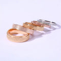 Factory Wholesale New Design Stainless Steel Frosted Rose Gold Ring for Women Fashion Jewelry R-465