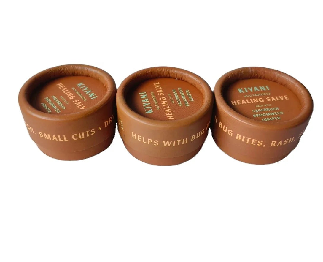 Mini Kraft Cardboard Lip Balm Round Paper Box 5ml Wholesale Deodorant Container Stick Jar Packing Lipstick Paper Tube