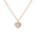 Luxury Jewelry Small Heart Geometric Necklaces Mother of Pearl Shell Necklace