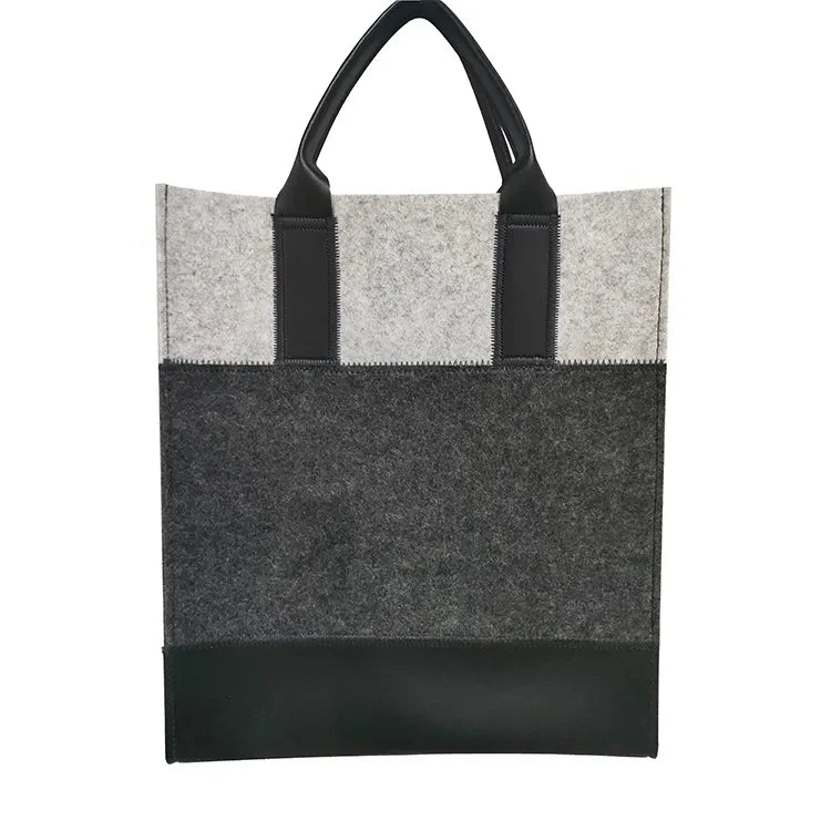 Customized Size Designer Fashion Handbags Natural Felt Casual Tote with Open Closure for Laptop Carrying Wholesale