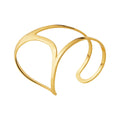 Original Design 18K Gold Plated Brass Jewelry Geometric Hollow Line Palm Bangle HipHop Punk Bracelet B232330