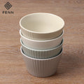 FENN Nordic Stackable Fluted Design Different Size Unique Salad Rice Bowls Ceramic Cereal Bowls for Restaurant Home