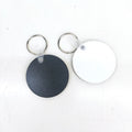 Black Back Sided Sublimation MDF Keychain Custom Sublimation Key Chain Blank Round Sublimation Keychain