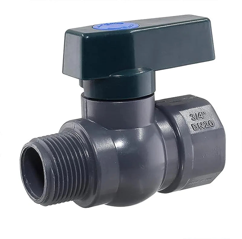 DN20 PVC Plastic Manual Water Internal and External Wire Eight Valve Covered 3/4 Inch Ball Valve OEM