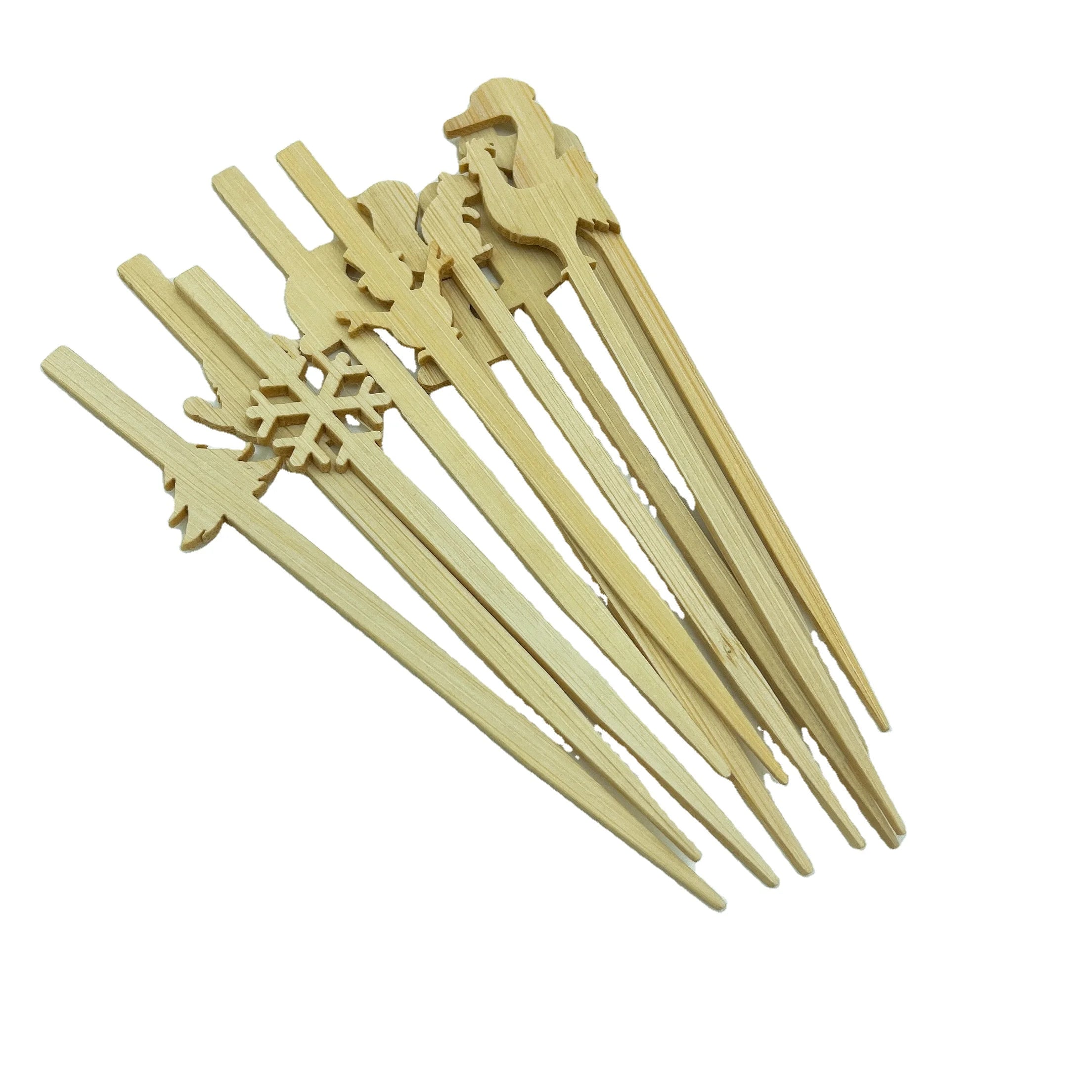 Eco-friendly Bamboo Skewers for Fruit Korean Style Food Grade BBQ Tools Easily Cleaned Healthy Low Price Creative Styling