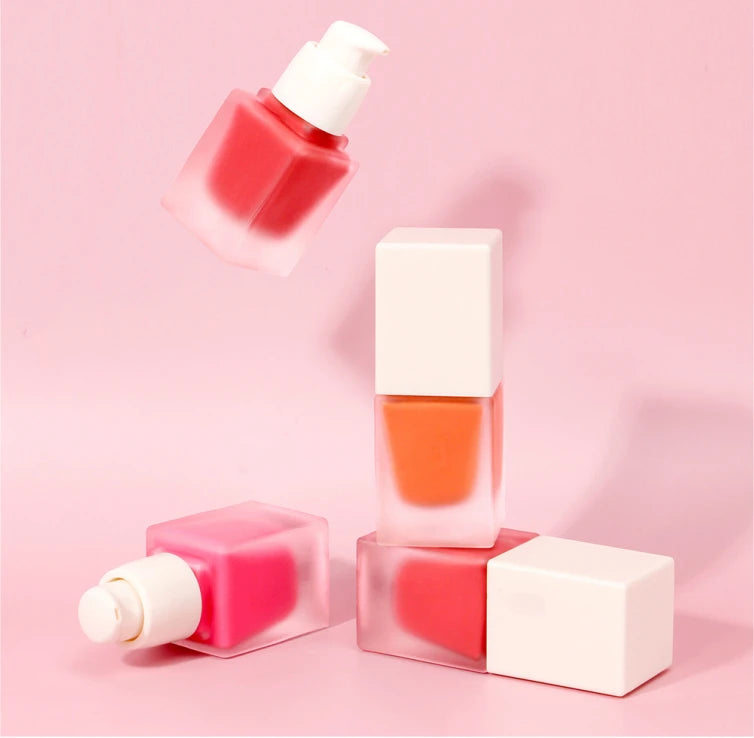 Wholesale Customize Logo Vendor Long Lasting High Pigment Fragrance Hot Pink Cruelty Free Liquid Blush OEM