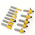 12 Piece 8mm Shank Woodworking Router Bit Set Milling Cutter Tools for Carving Trimming Engraving Woodworking Projects
