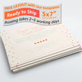 5x7inch custom matt gift card flyer hangtag templates available