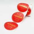 Customize Stickers Gold Foil Stamping Label Big Round Company Logo Printing Supplier Round Matt Laminate Sticker for Packaging