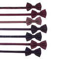 Men's Navy Blue and Red Burgundy Hand-Tied Bow Ties Bulk Wholesale Polyester Bowties for Wedding Parties