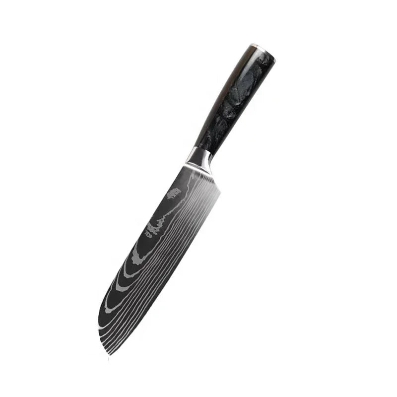 Wholesale 10pcs Multifunction Household Damascus Steel Kitchen Knife Set Custom Knives Sets for Chefs Knives