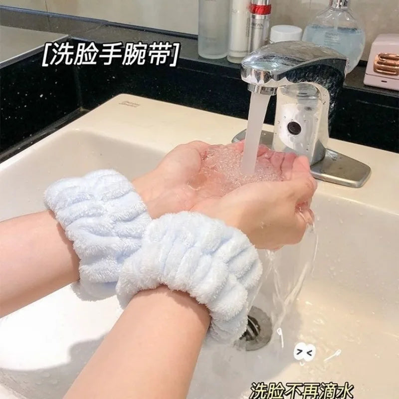 Towel Wristbands Hair Headband Face Wash Wristband Stop Water Headband Wrist Washband Cuffs Washing Face Wash Scrunchies
