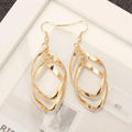 Fashion Super Bright Alloy Ear Nails Twisted Diamond Multilayer Earrings Double Ring Lady OL EARRINGS Hoop