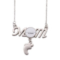 RubySub Jewelry Necklace Blanks Custom Sublimation Mother's Day Footprint Necklace