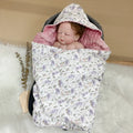 Hot Sell Floral Car Knitted Seat Wrap 100% Organic Cotton Baby Blanket Super Soft Car Seat Stroller Blanket