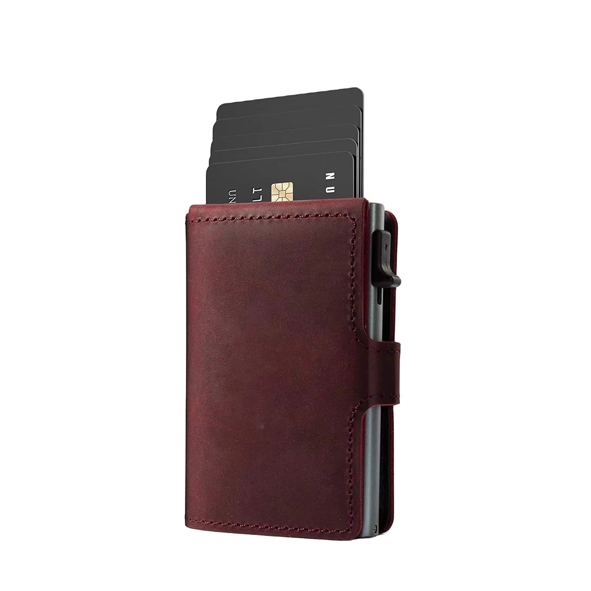 Card RFID Mens Wallets Case Automatic Pop up Hold 8 Cards Credit Card Holder Slim Wallet Vintage Card Wallet