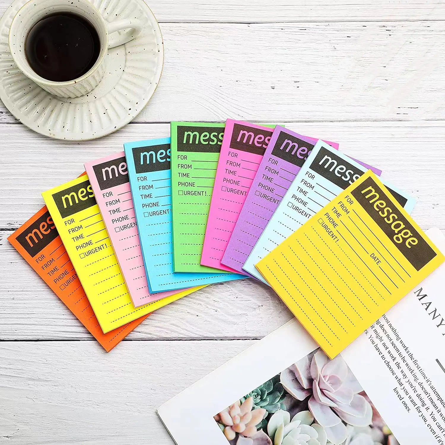 Office Stationery Student Sticky Note Dedicated for Phone Messages Sticky Notes Colored Fluorescent Notebook Customization Logo