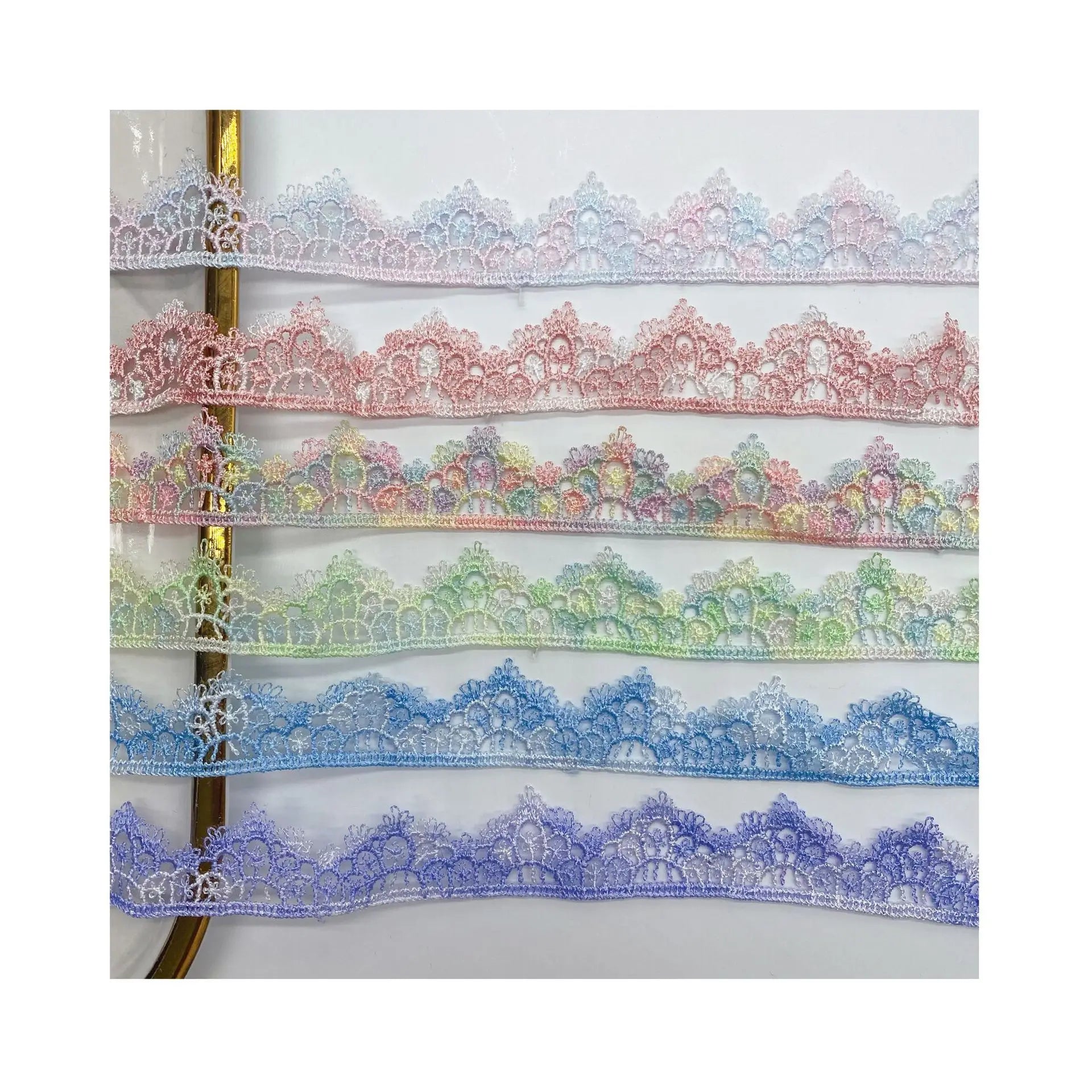 Popular Clothing Headdress Clothing Lace Accessories Wholesale 2.2cm High-quality Flower Petals Water-soluble Lace