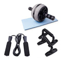 OEM Custom AB Wheel Roller Kit for Home Gym Exercise Includes Push up Bar Jump Rope Knee Pad Made of PVC EVA PP Steel