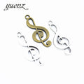 YuenZ Musical Note Charms Pendants Fit Jewelry Making Findings Accessories Diy Handmade 39*16mm P212